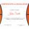 Basketball Excellence Award Certificate Template Throughout Basketball Certificate Template
