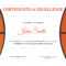 Basketball Excellence Award Certificate Template Throughout Basketball Certificate Template