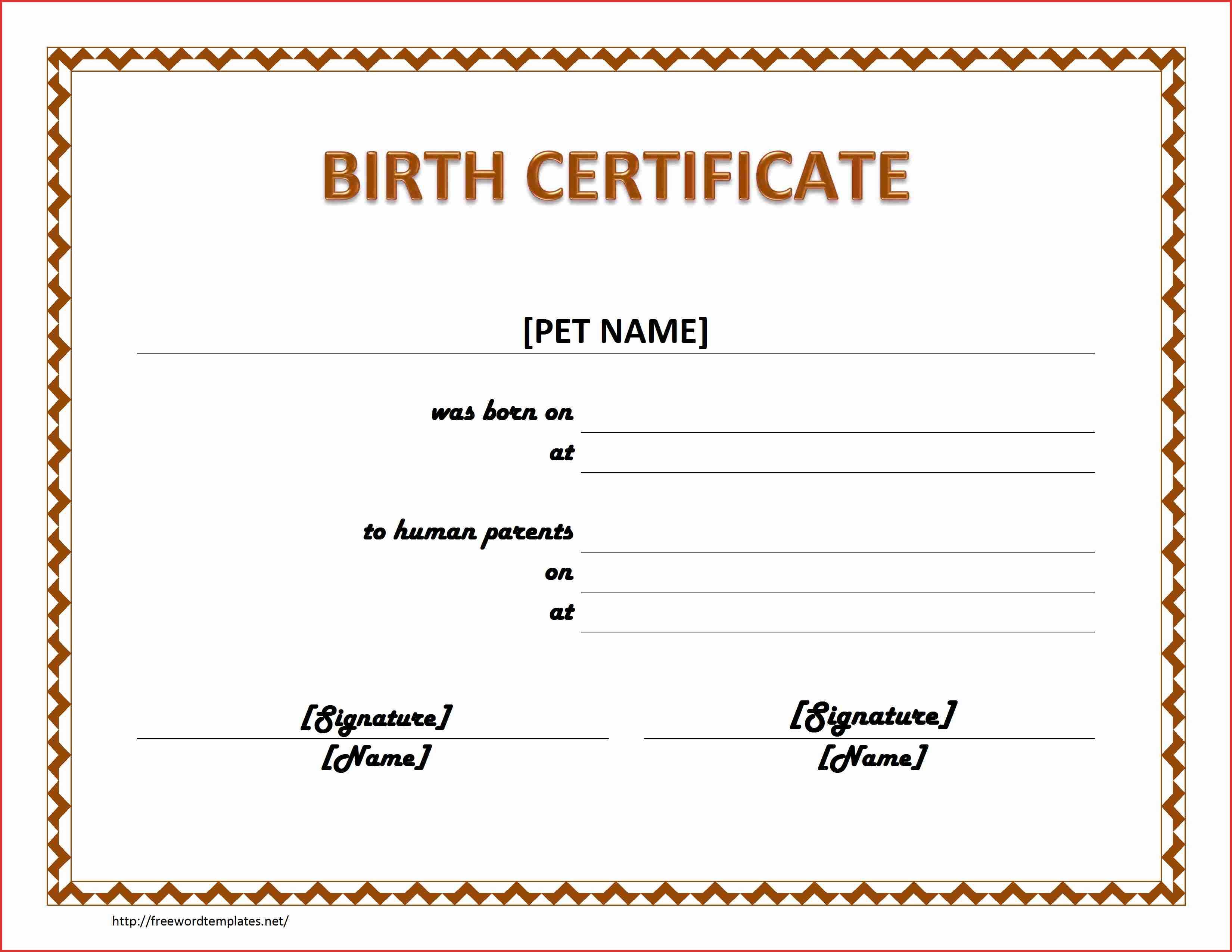 Beaufiful Adoption Certificate Template Photos – 20 Best Pertaining To Pet Adoption Certificate Template