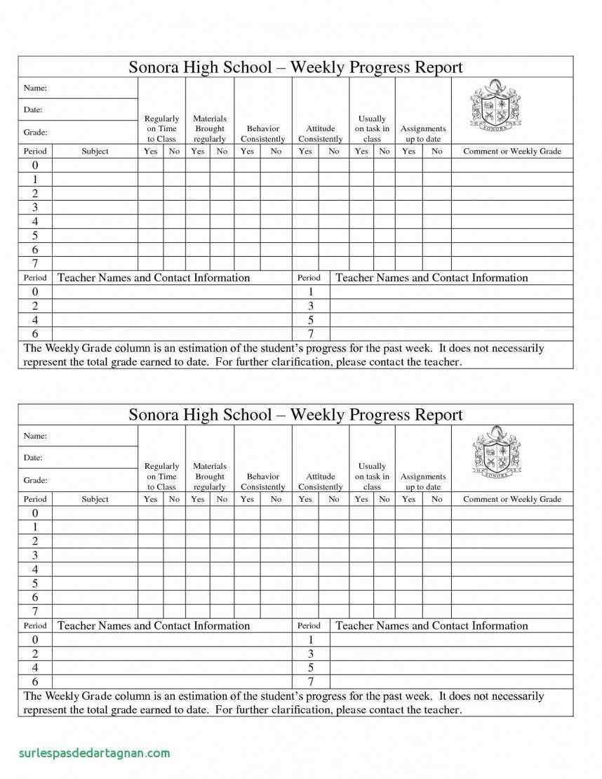Beautiful Student Progress Report Template Ideas Monthly For Summer School Progress Report Template