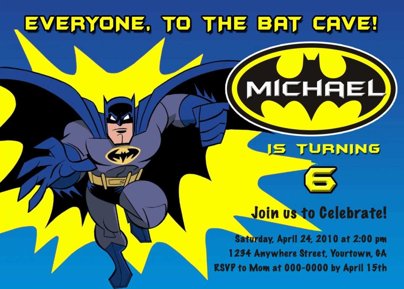Best 2018! New Of Free Printable Batman Birthday Cards New For Batman Birthday Card Template