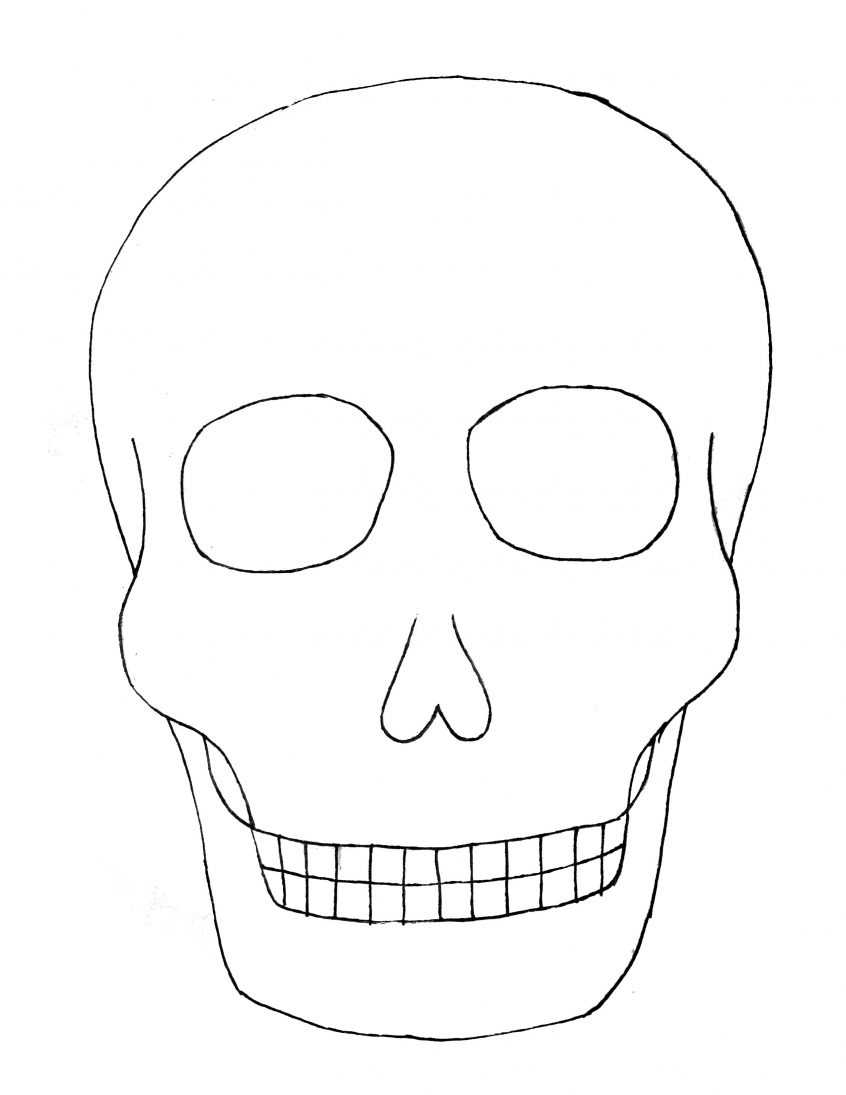 Best Coloring: Day Of The Sugar Skull Blank Template Skulls For Blank Sugar Skull Template