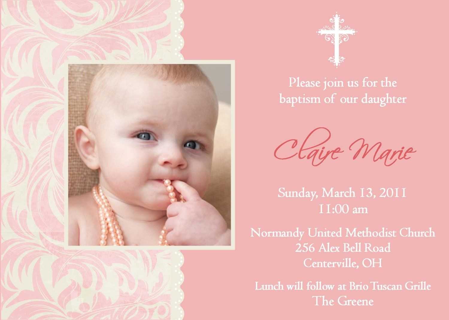 Best Font For Christening Invitation | Invitations Within Baptism Invitation Card Template