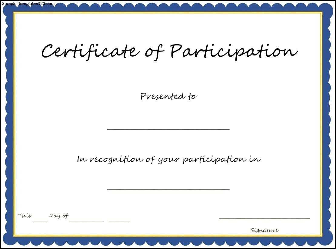 Best Ideas For Certification Of Participation Free Template In Certification Of Participation Free Template