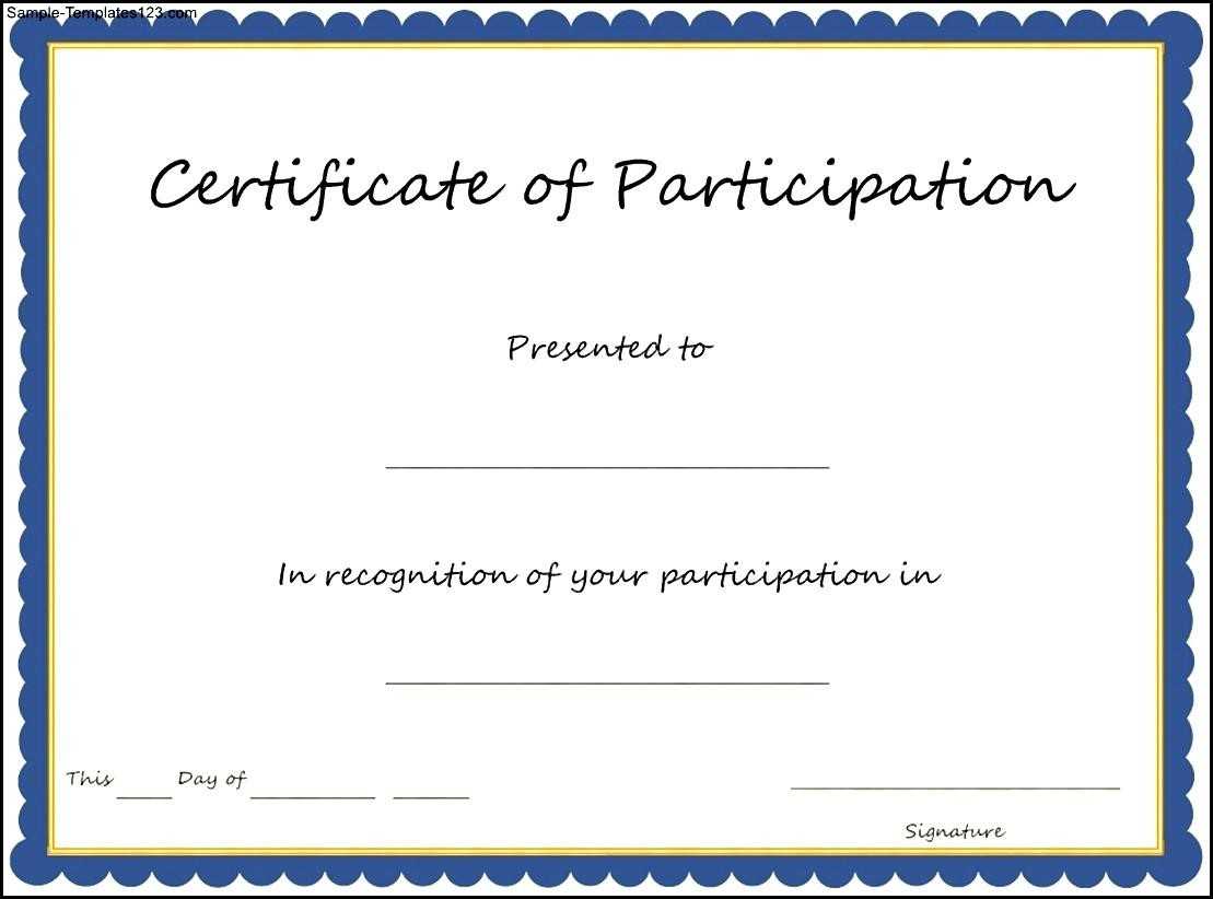 Best Ideas For Certification Of Participation Free Template In Certification Of Participation Free Template