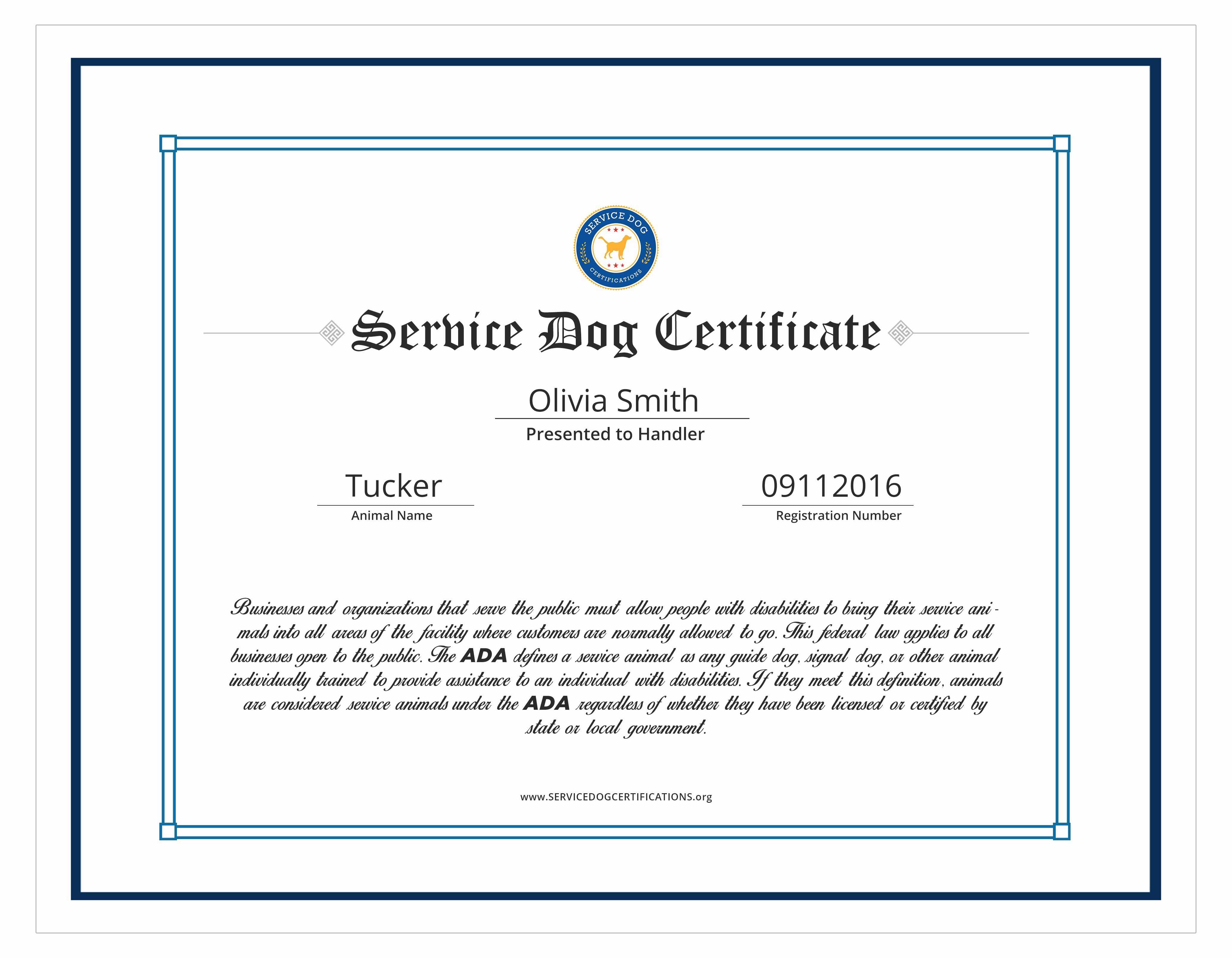 Best Ideas For Service Dog Certificate Template On Sheets With Service Dog Certificate Template