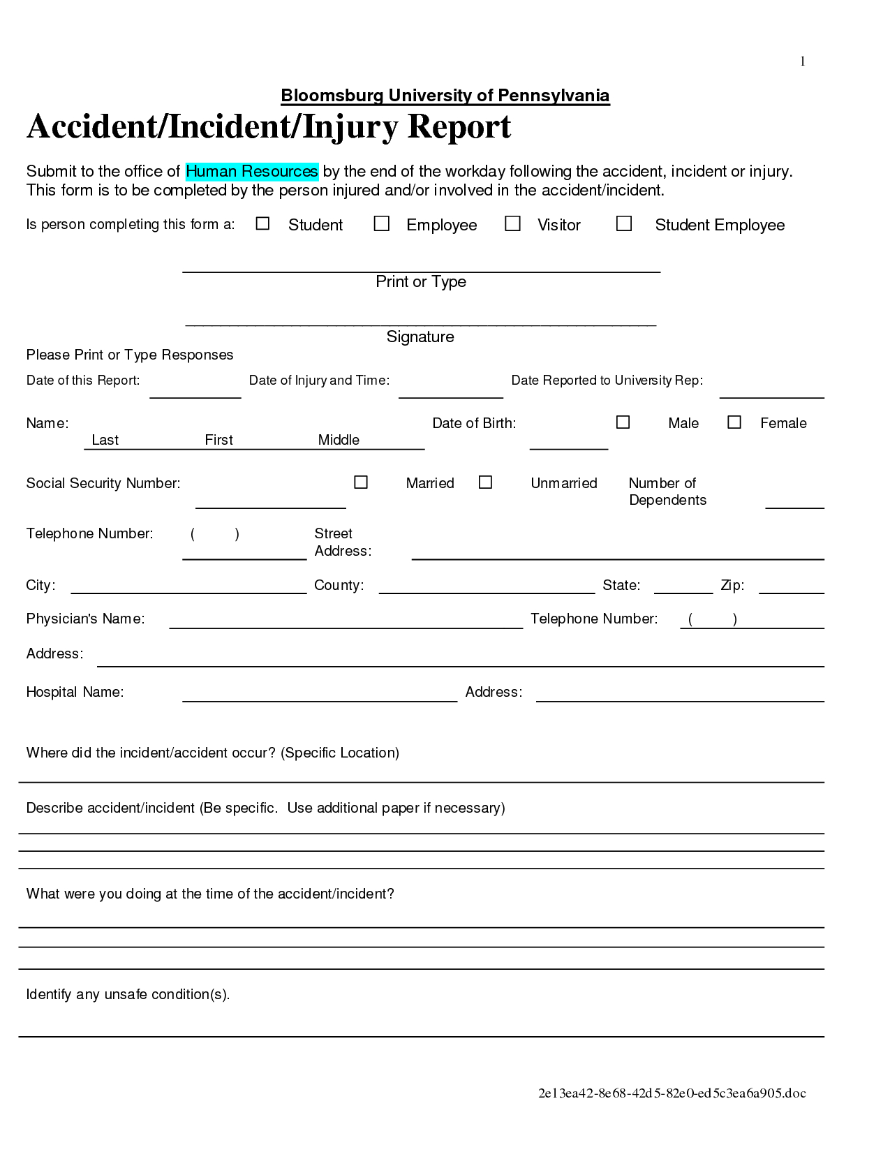 Best Photos Of Accident Incident Report Form Template With Regard To Ohs Incident Report Template Free