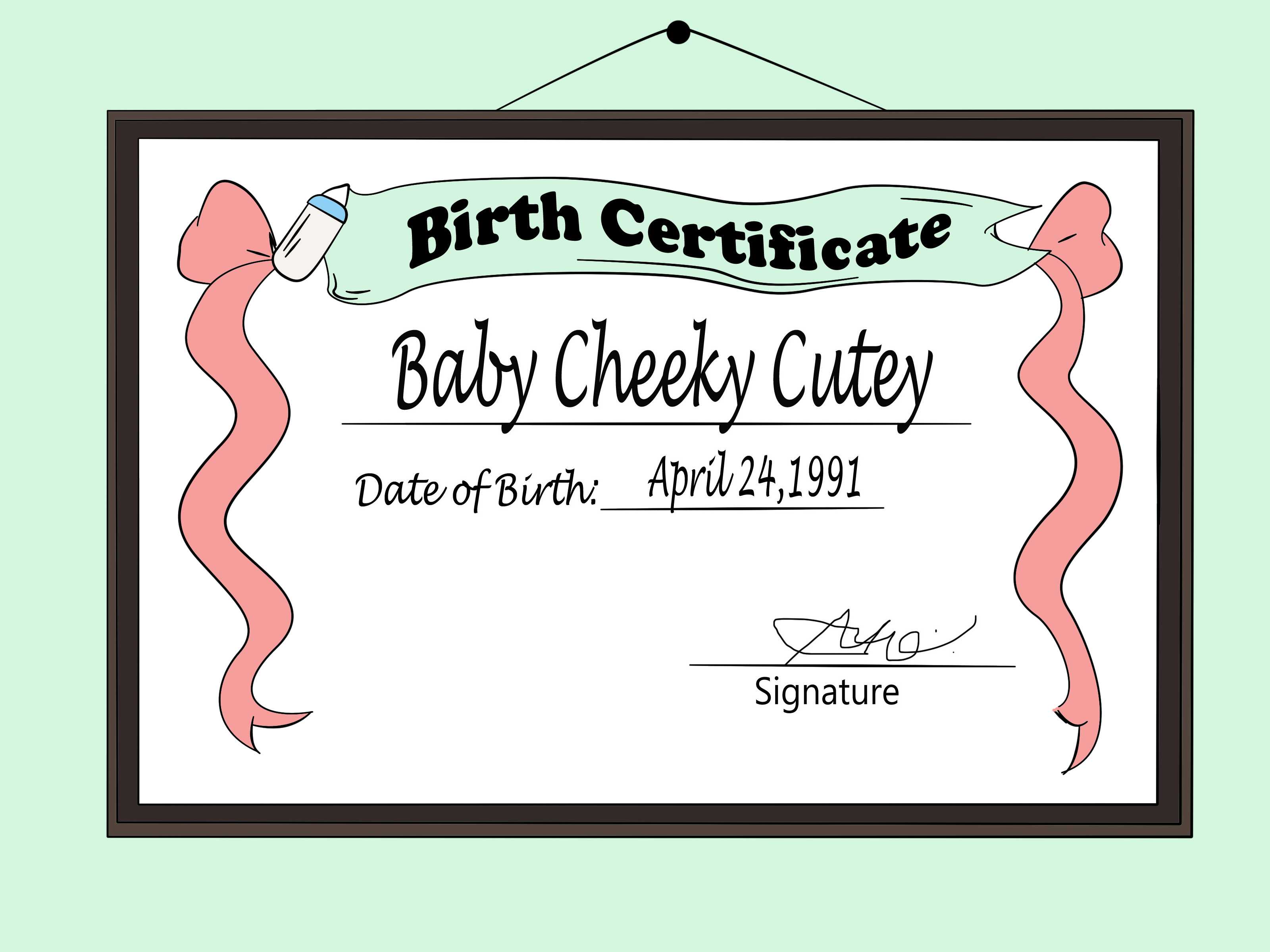 Best Photos Of Create Your Own Birth Certificate – Make Your Inside Baby Doll Birth Certificate Template