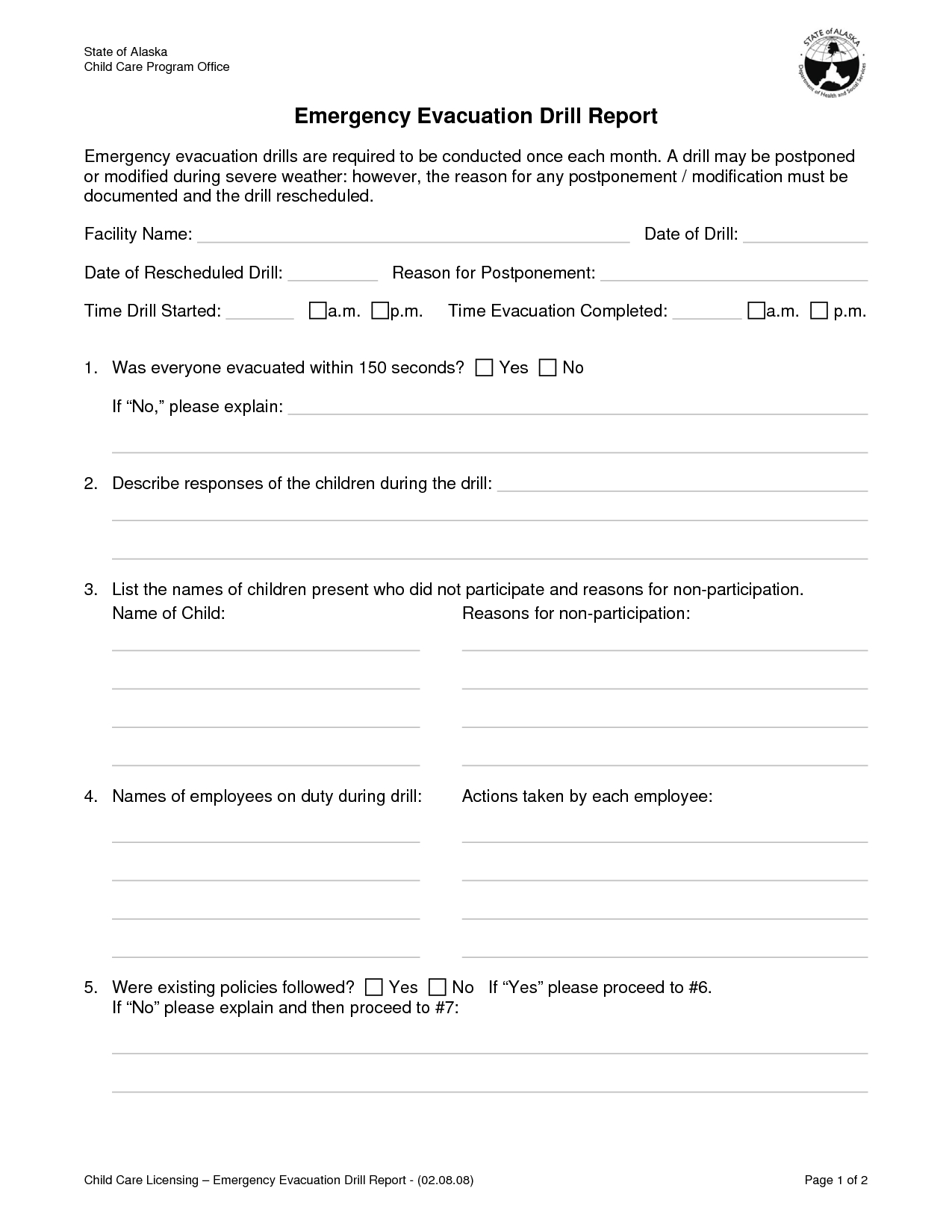 Best Photos Of Emergency Evacuation Drill Report Sample Pertaining To Emergency Drill Report Template