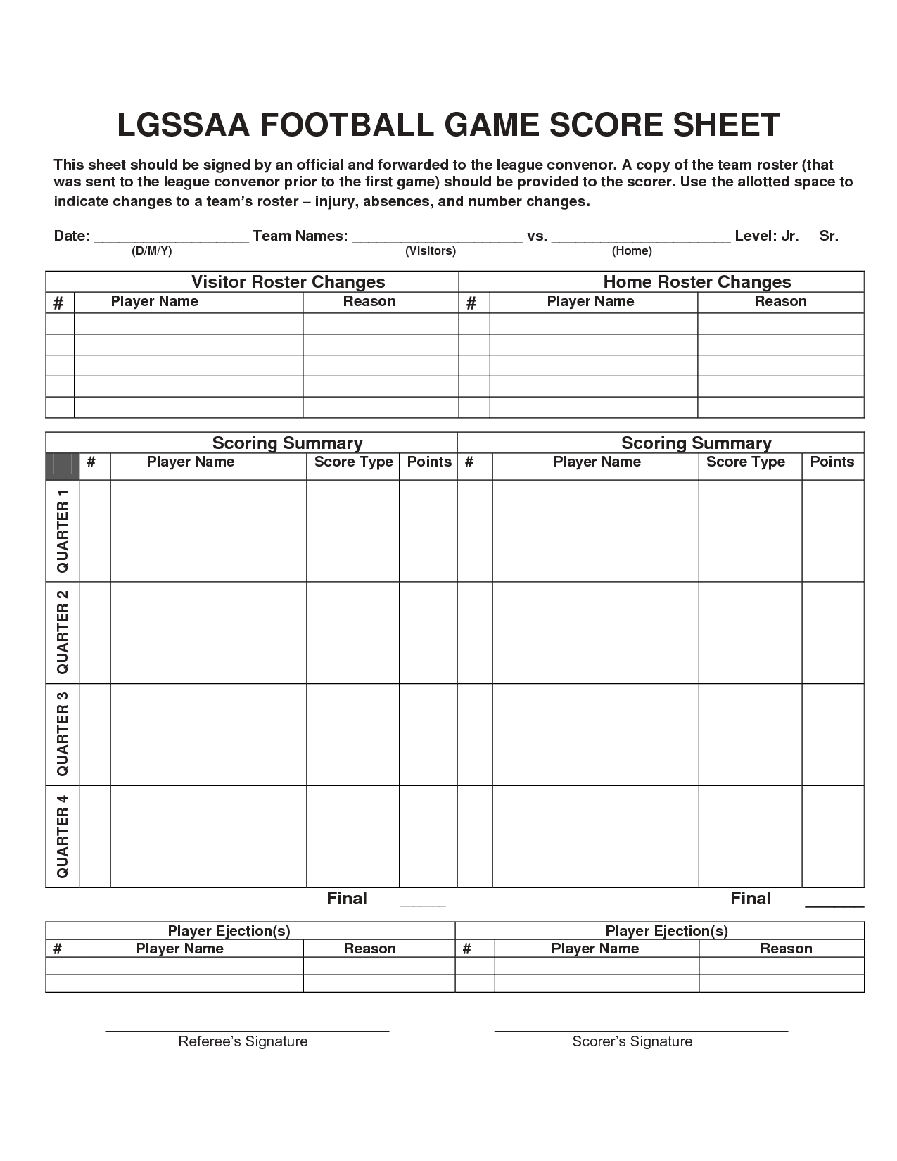 Best Photos Of Football Game Score Template – Football Pool Throughout Football Referee Game Card Template