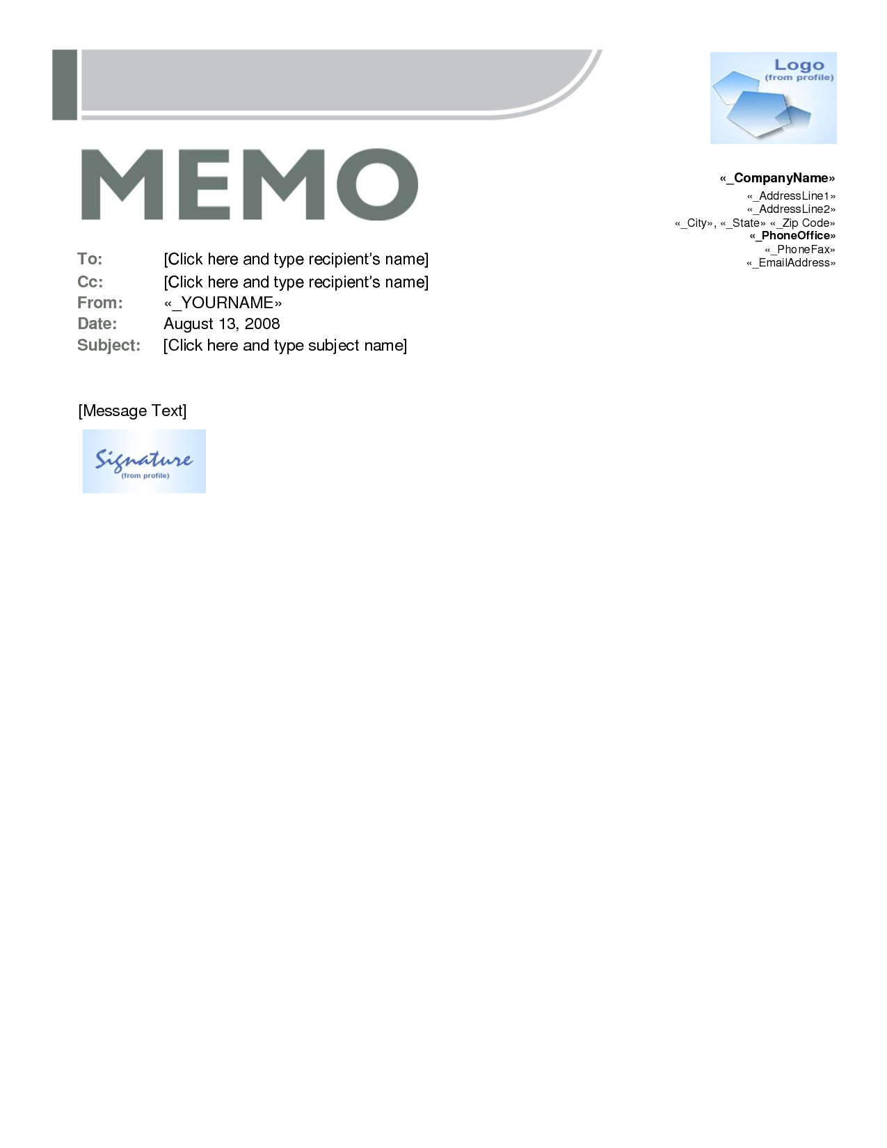 Best Photos Of Free Memo Templates Word Document – Microsoft In Memo Template Word 2010