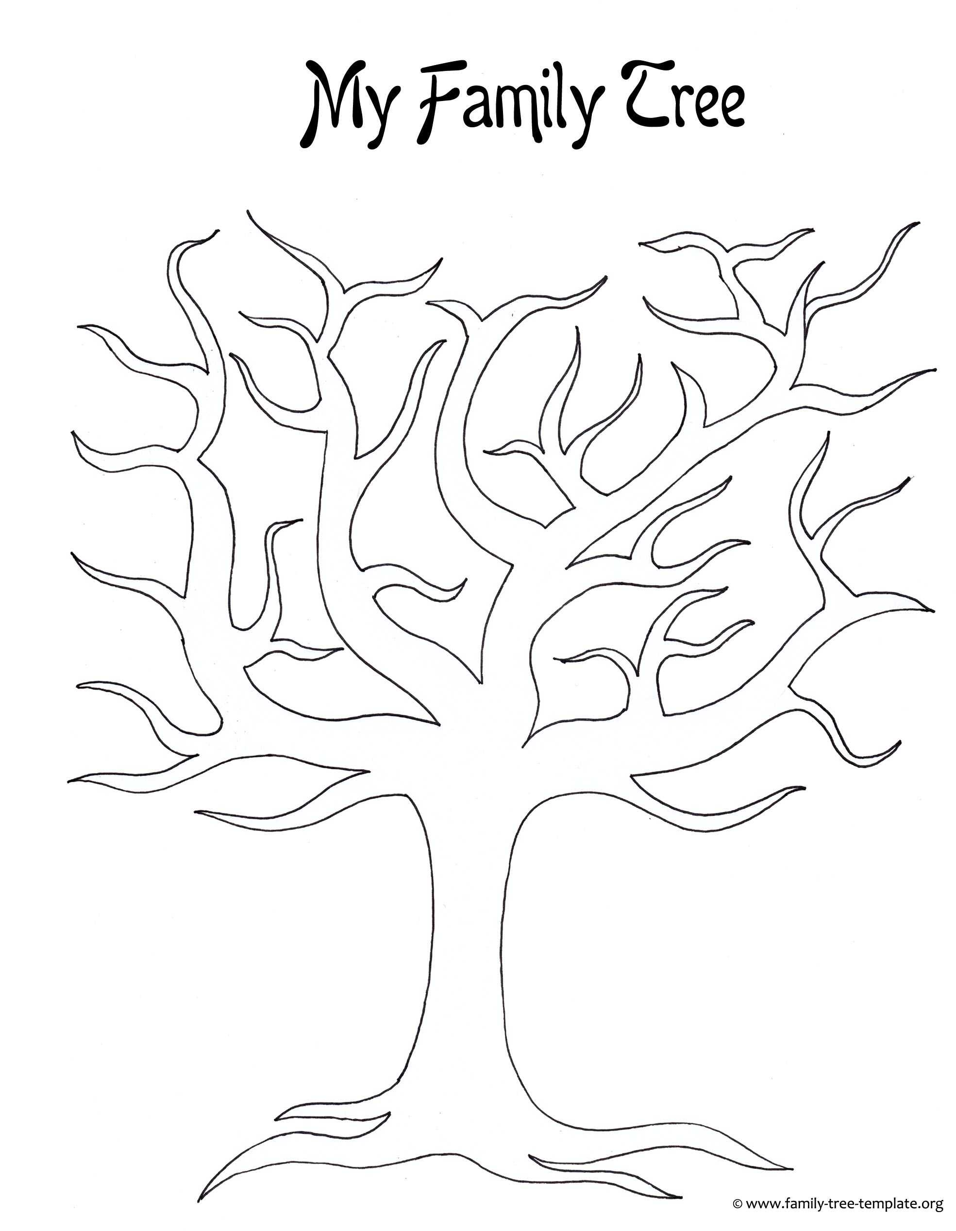 Best Photos Of Large Tree Template - Large Blank Family Tree In Blank Tree Diagram Template
