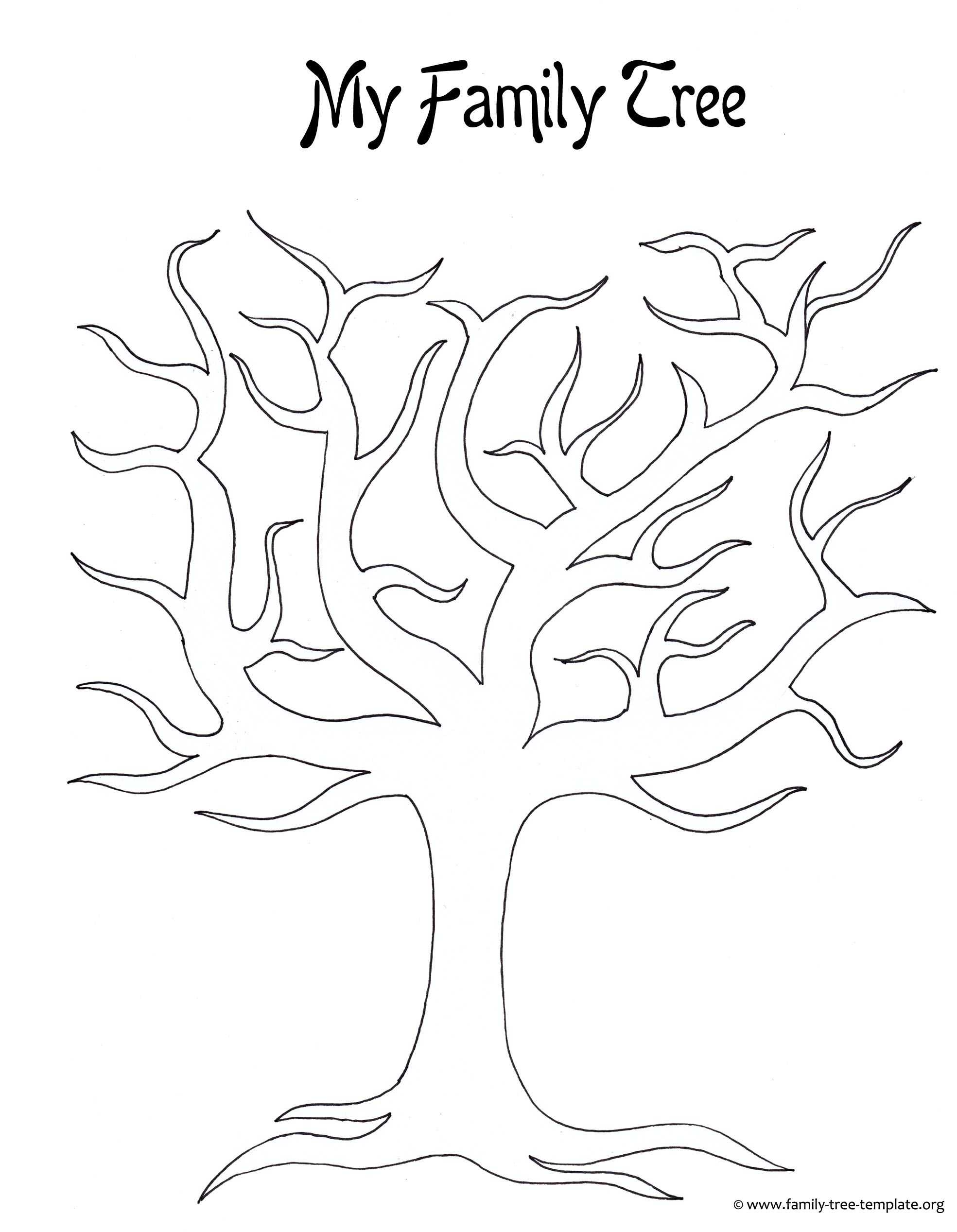 Best Photos Of Large Tree Template – Large Blank Family Tree In Blank Tree Diagram Template