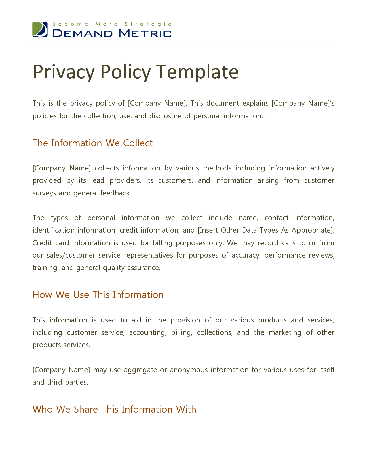 Best Photos Of Privacy Policy Template – Website Privacy Throughout Credit Card Privacy Policy Template