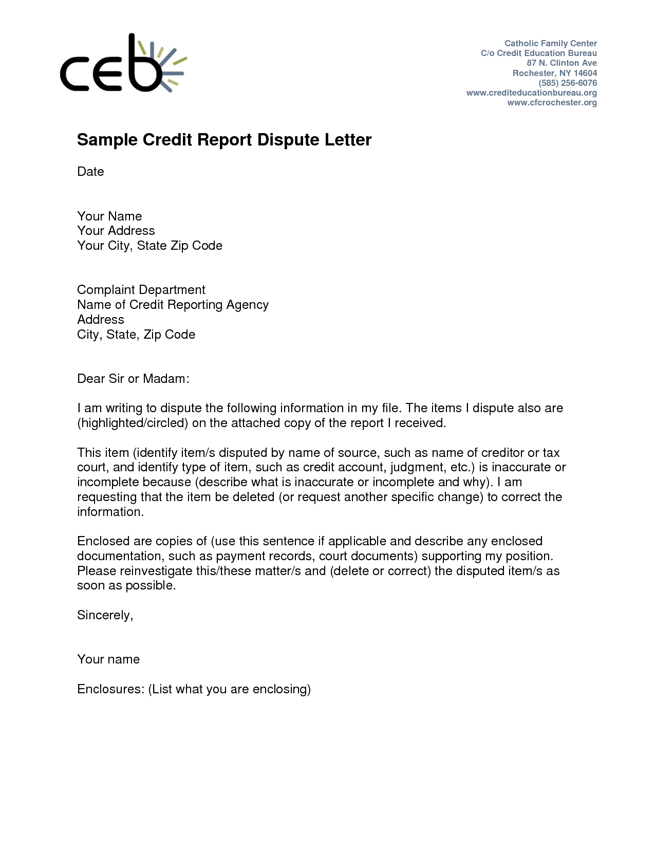 Best Photos Of Report Letter Template – Report Cover Letter With Credit Report Dispute Letter Template