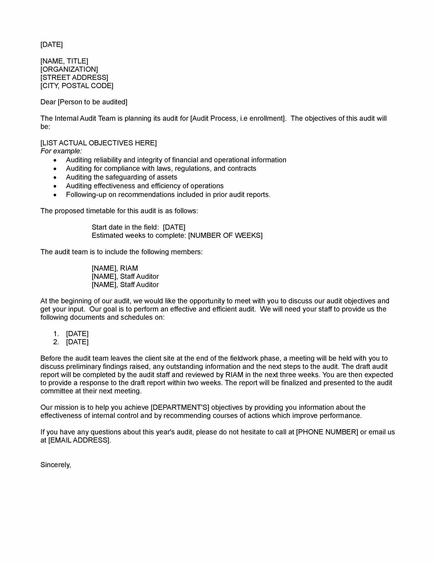 Best Resume Format For Internal Job Application Cover Audit With Internal Control Audit Report Template