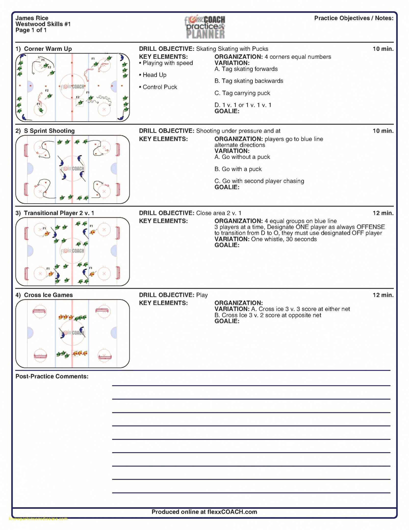 Best Top Result 52 Beautiful Hockey Practice Plan Template With Regard To Blank Hockey Practice Plan Template