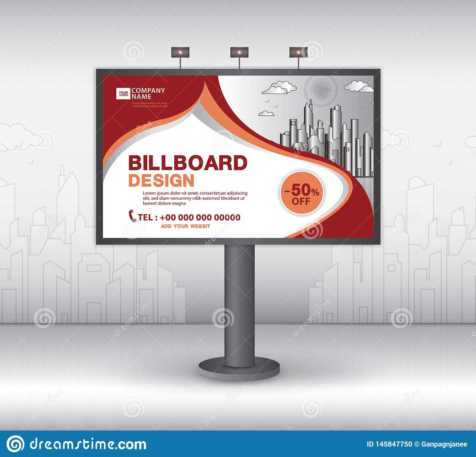 Billboard Banner Template Vector Design, Advertisement Intended For Outdoor Banner Template