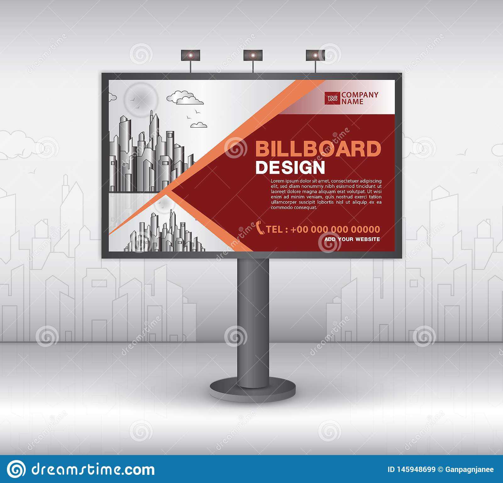 Billboard Banner Template Vector Design, Advertisement Throughout Outdoor Banner Template