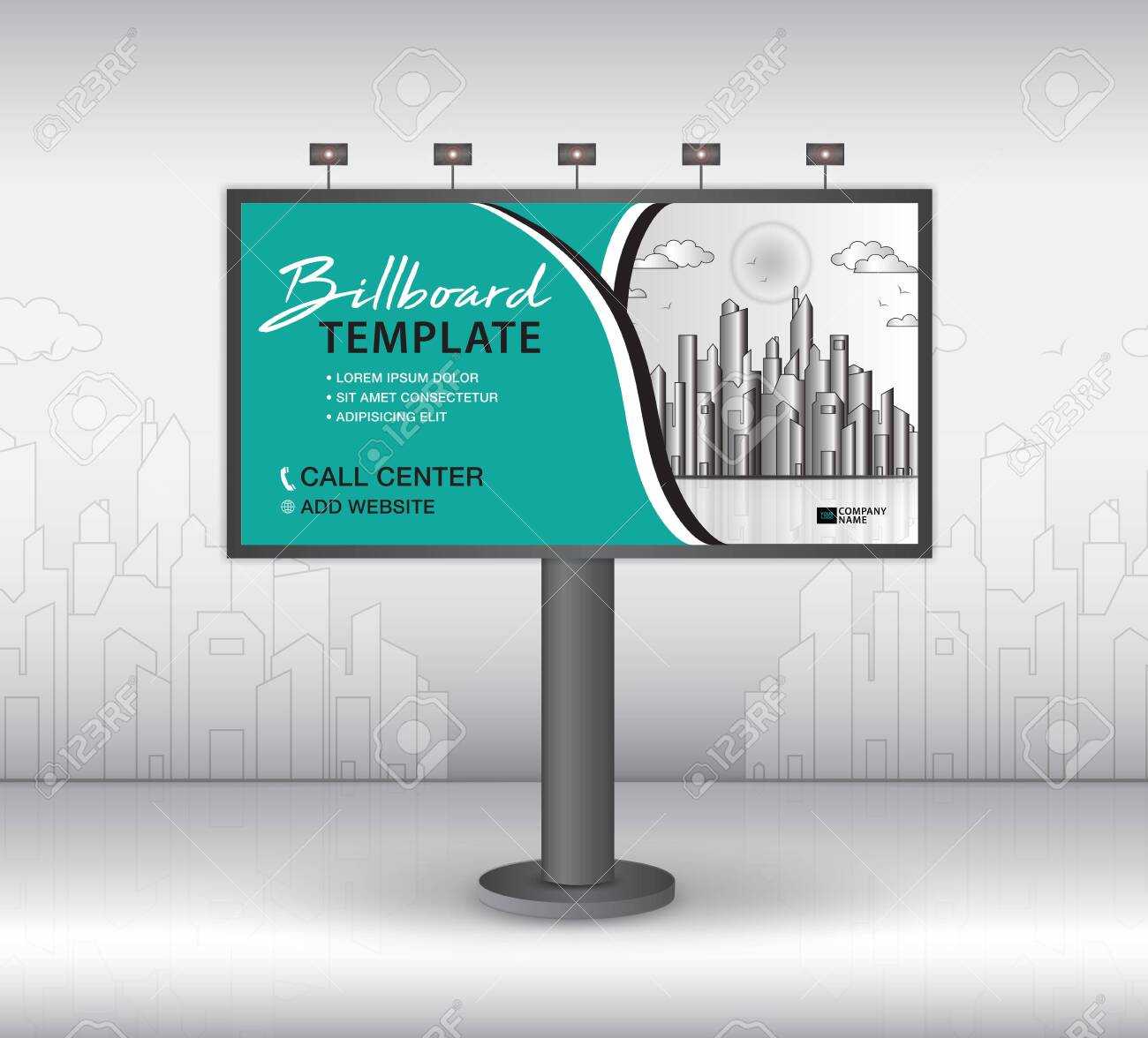 Billboard Design Vector, Banner Template, Advertisement, Realistic.. Regarding Outdoor Banner Template