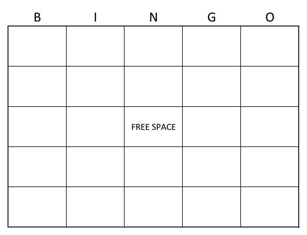 Bingo Card Template | Bingo Card Creator » Template Haven For Blank Bingo Card Template Microsoft Word