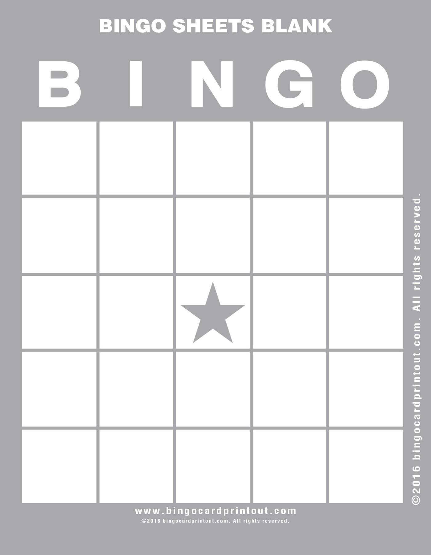 Bingo Sheets Blank 9 | Bingo Sheets Blank In 2019 | Bingo Throughout Blank Bingo Template Pdf