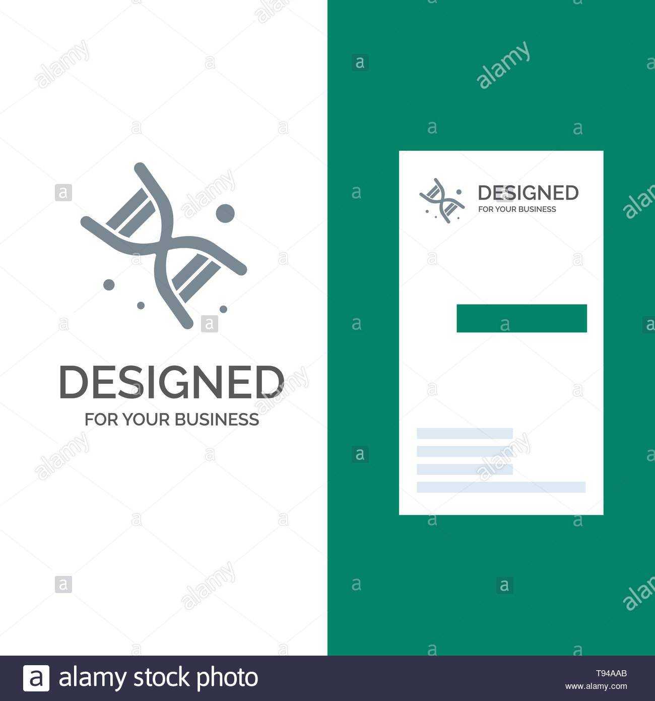 Bio, Dna, Genetics, Technology Grey Logo Design And Business Intended For Bio Card Template