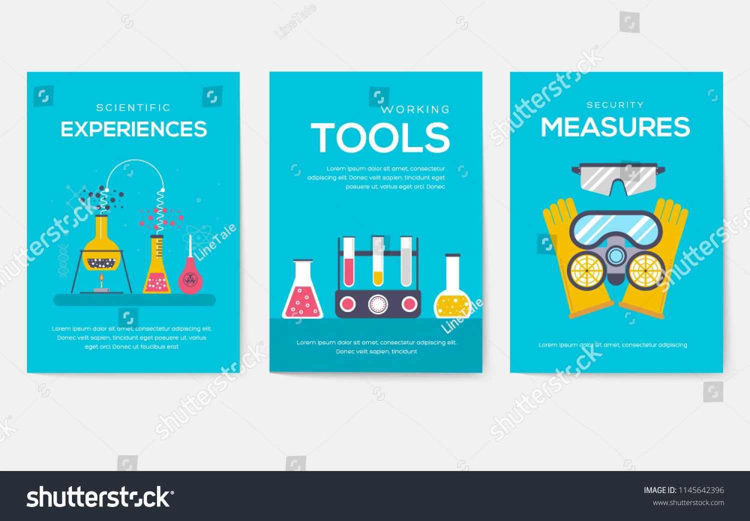 Biohazard Chemists Brochure Cards Set. Chemistry Lab Regarding Science Fair Banner Template