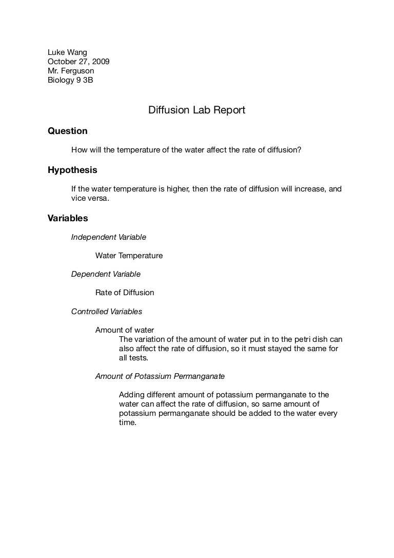 Biology Lab Report Outline – Great College Essay Inside Biology Lab Report Template