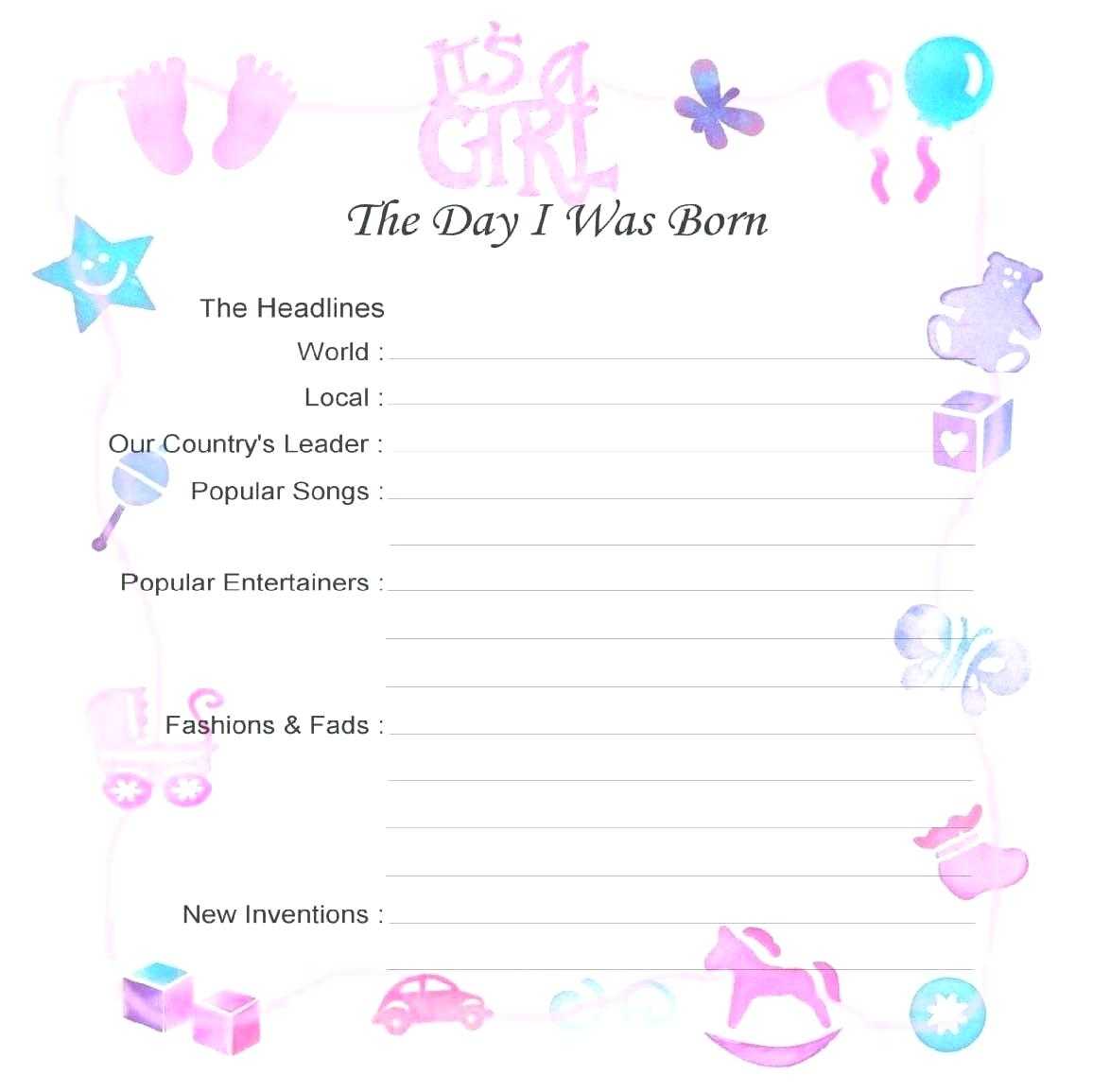 Birth Certificate Maker – Adaptpaper.co Inside Girl Birth Certificate Template