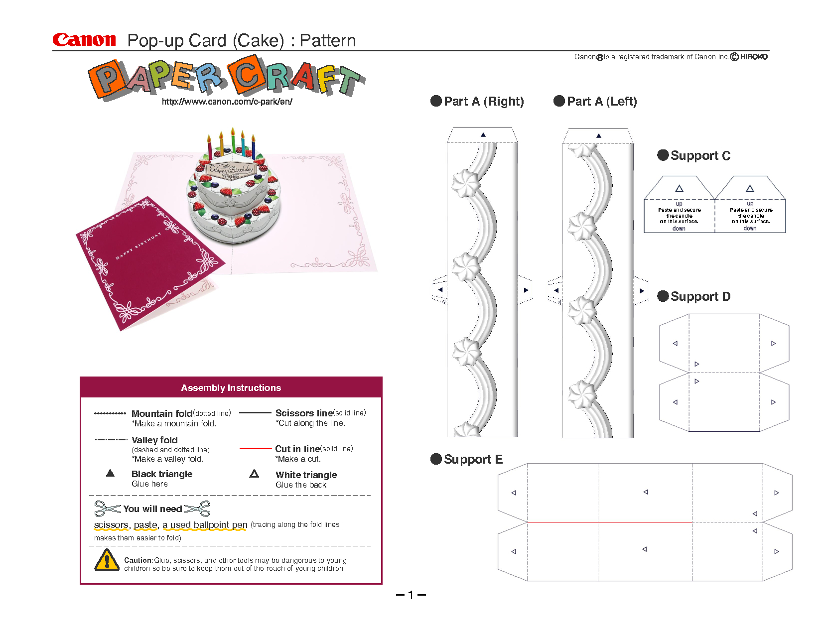 Birthday Cake Pop Up Card Template | Pop Up Card Templates Intended For Printable Pop Up Card Templates Free