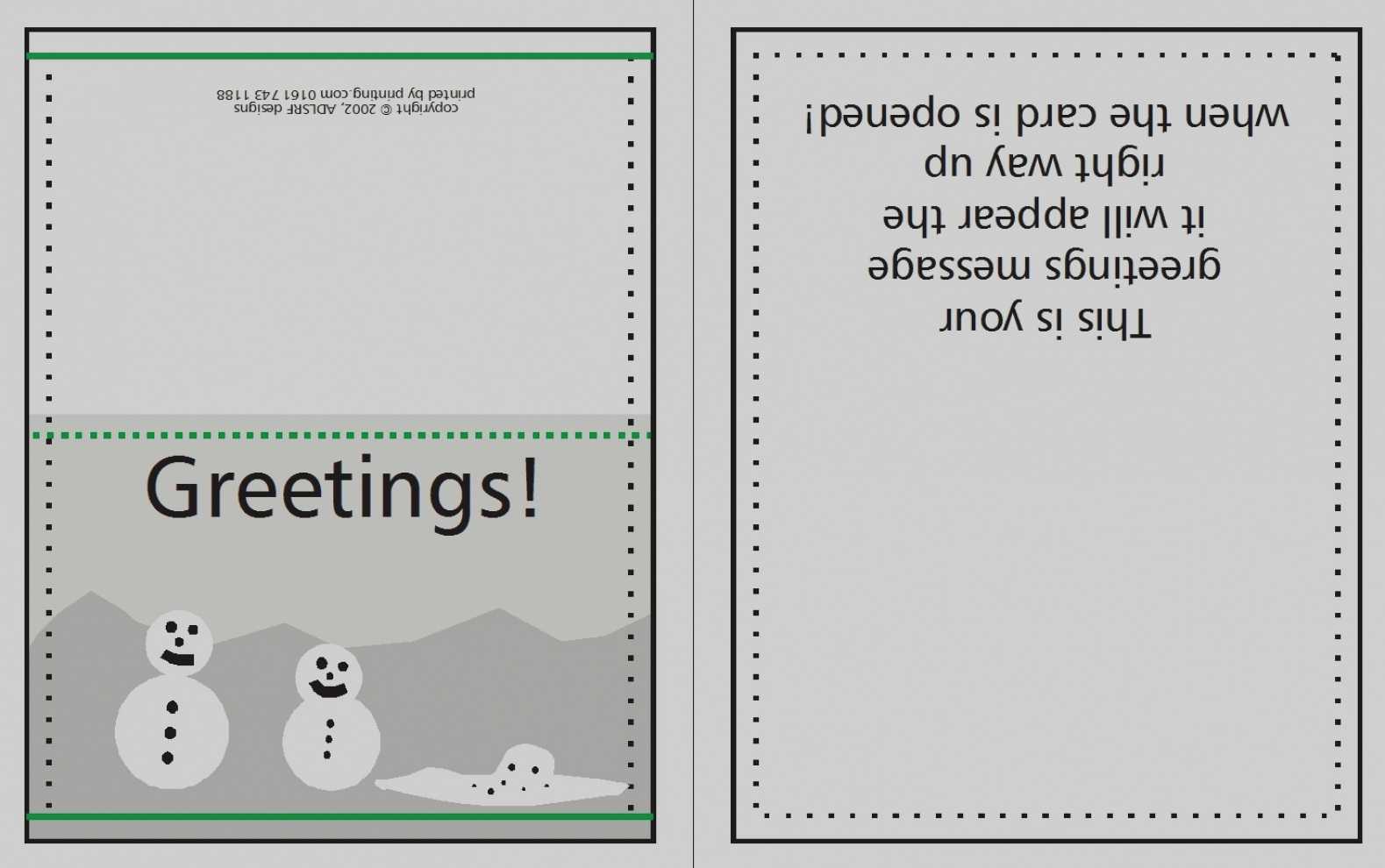 Birthday Invitation Template Quarter Fold | Invitation Inside Quarter Fold Greeting Card Template