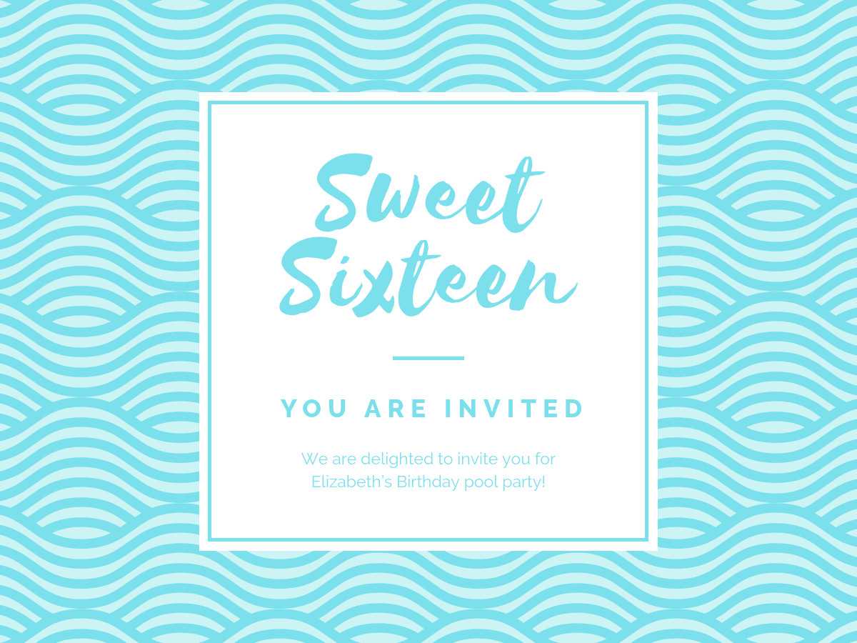 Birthday Party Invitation – Banner Template For Sweet 16 Banner Template