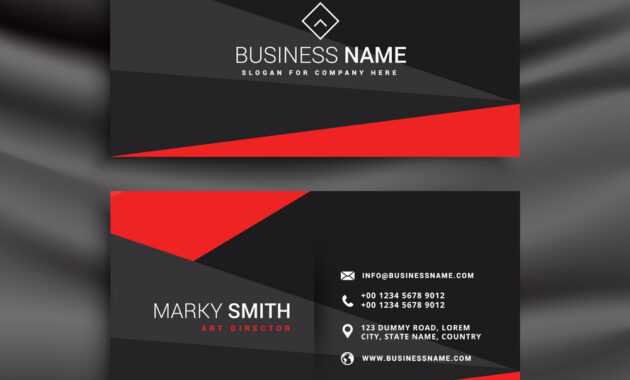 Black And Red Business Card Template With intended for Buisness Card Template