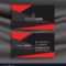 Black And Red Business Card Template With with Buisness Card Templates