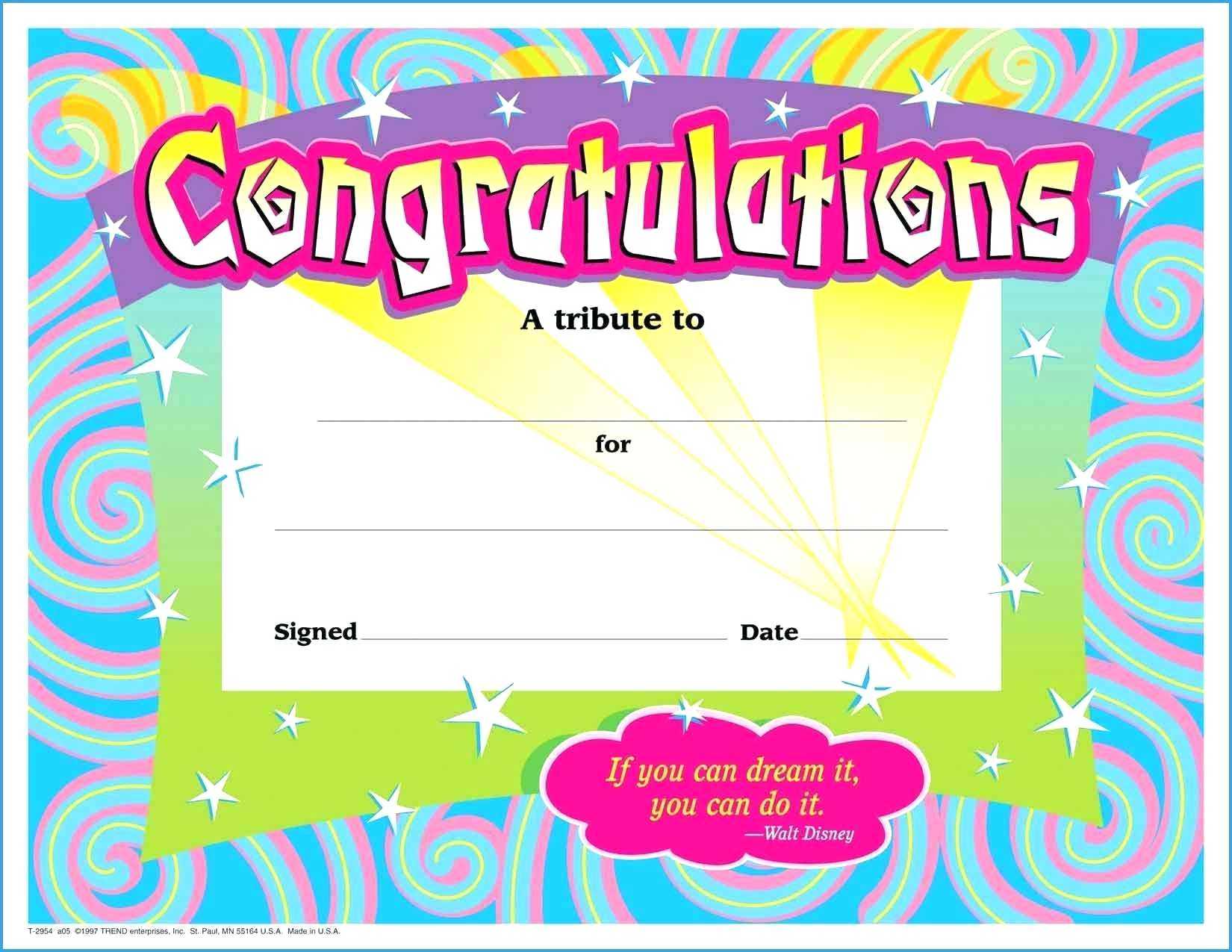 Blank Award Certificate For Kids – Para Sys For Certificate Of Achievement Template For Kids