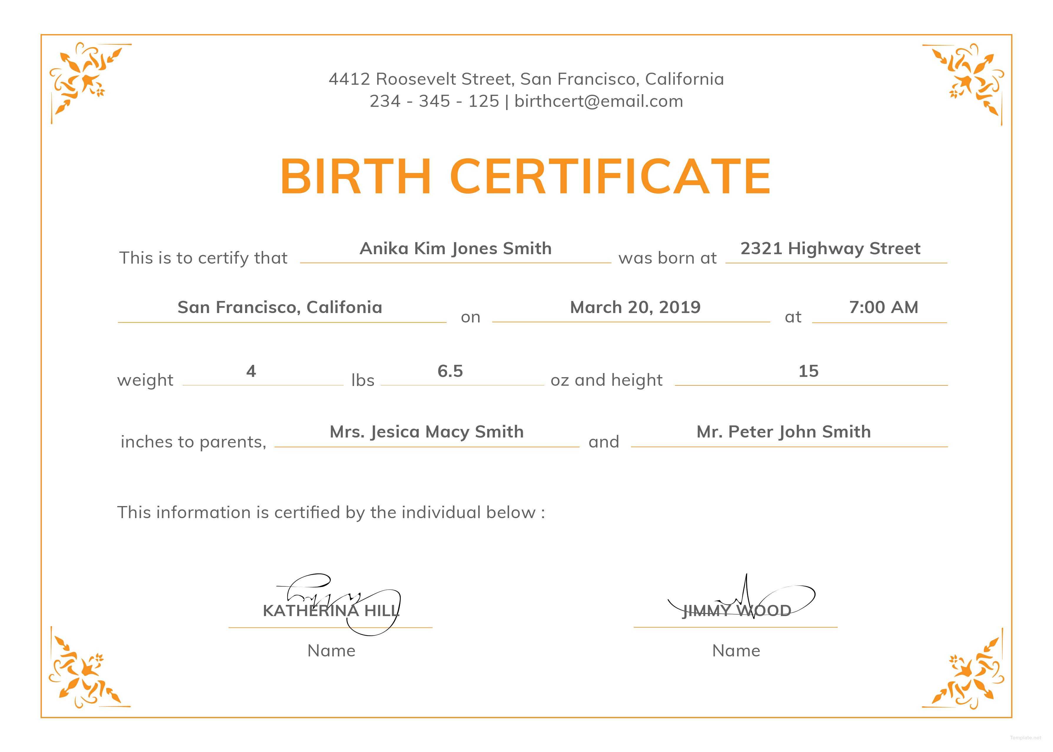 Blank Birth Certificate Template Uk Never Underestimate Inside Birth Certificate Template For Microsoft Word