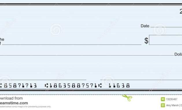 Blank Business Check Template | Blank Check | Printable pertaining to Editable Blank Check Template