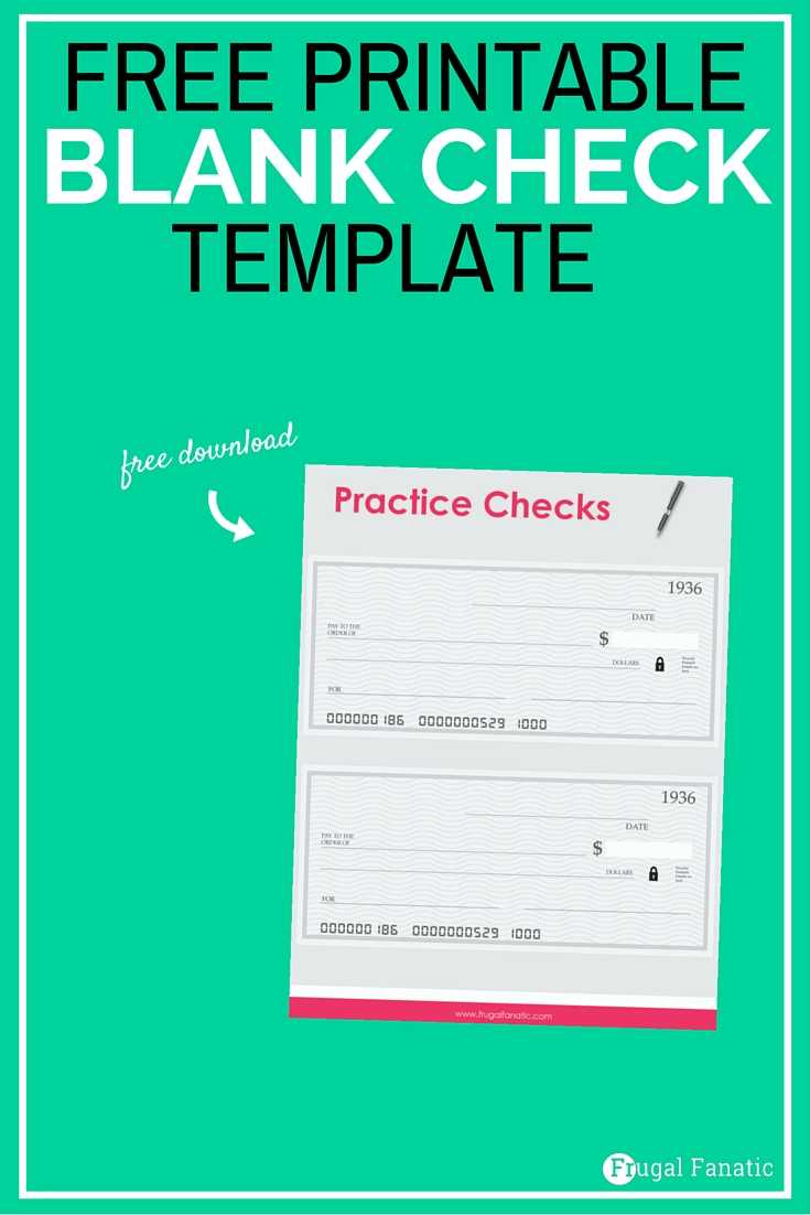 Blank Check Template – Teaching Teens How To Manage Money Throughout Fun Blank Cheque Template