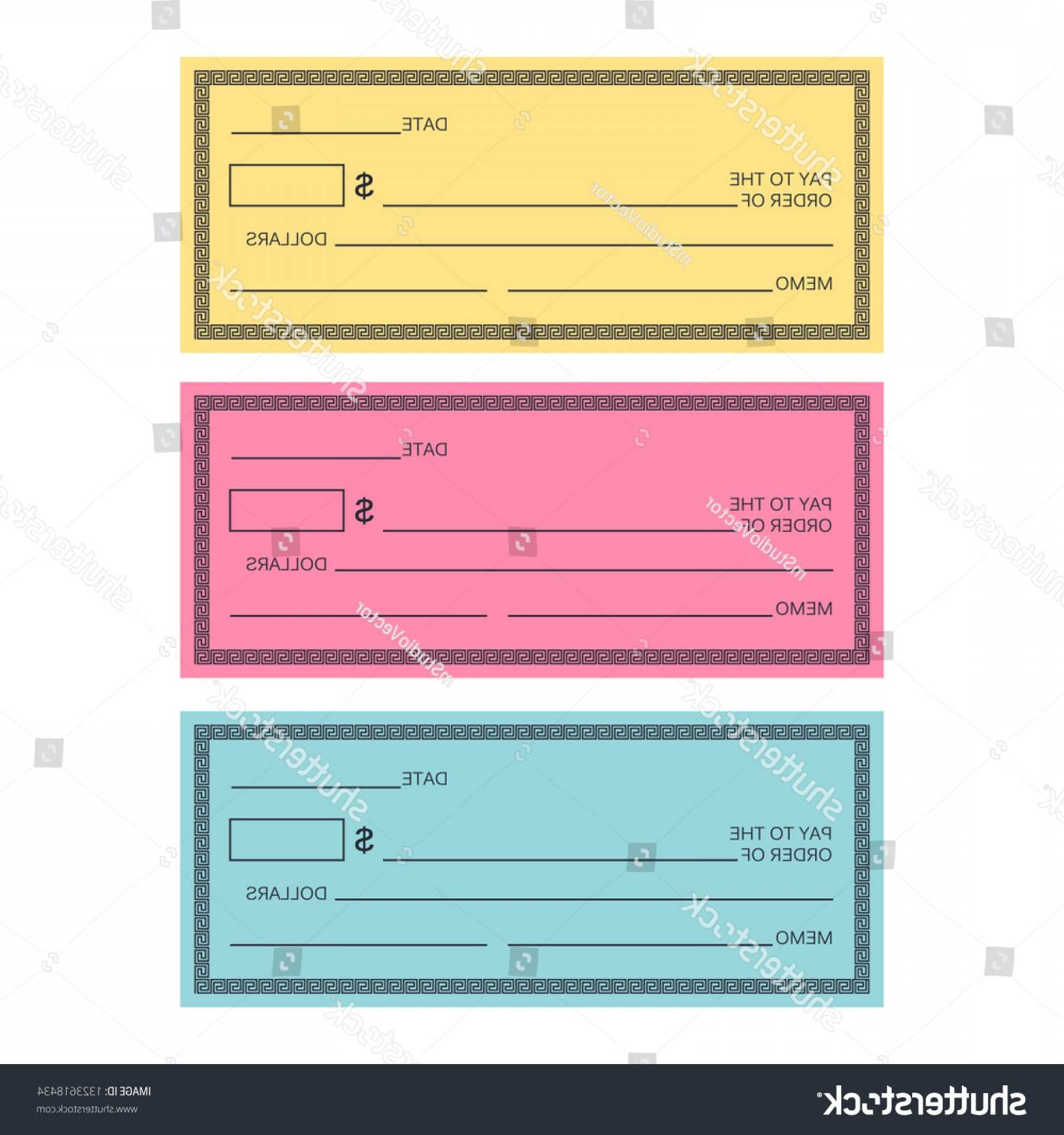 Blank Check Template Vector Banking | Cqrecords For Fun Blank Cheque Template