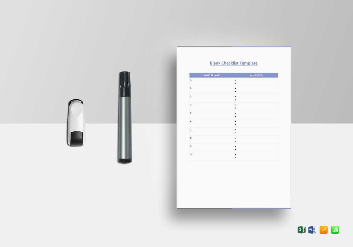 Blank Checklist Template Regarding Blank Checklist Template Word