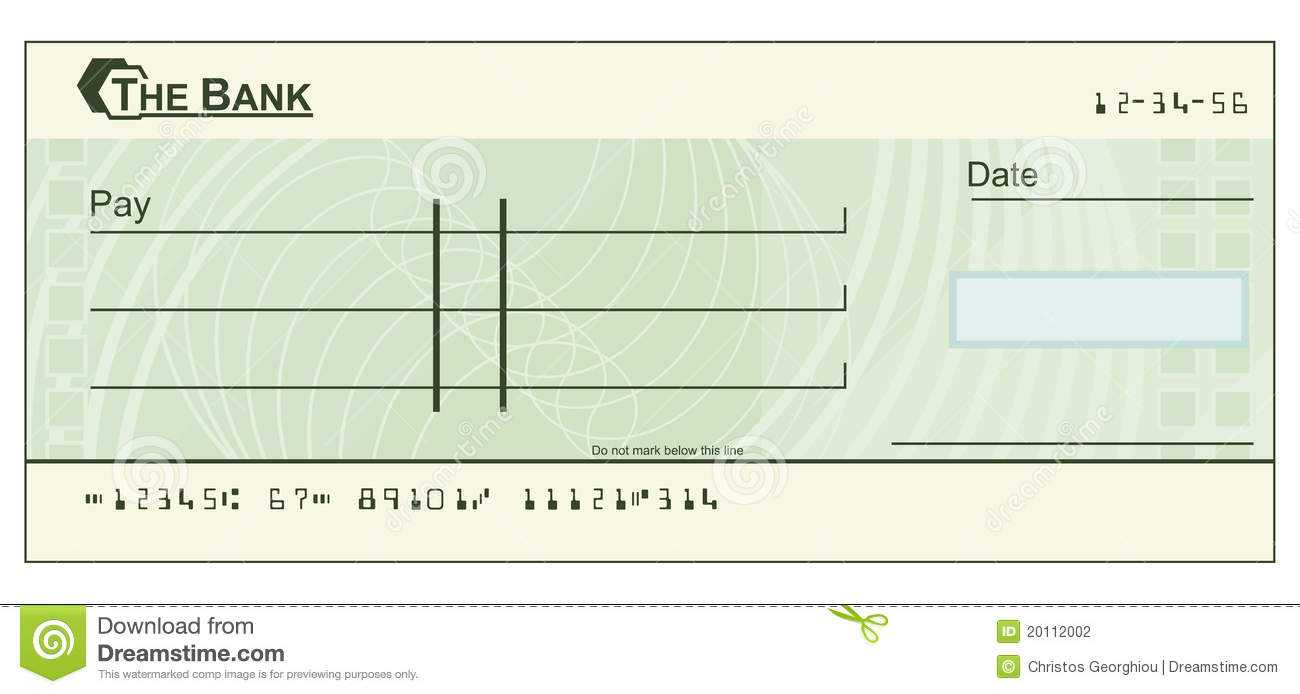 Blank Cheque Illustration Stock Vector. Illustration Of Within Blank Cheque Template Download Free