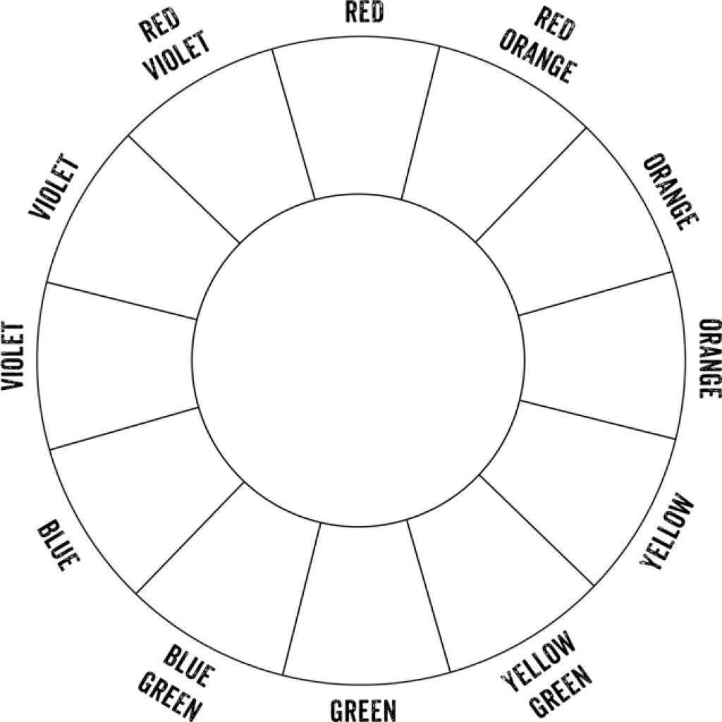 Blank Colour Wheel Template With Best S Color | Colour In Blank Color Wheel Template