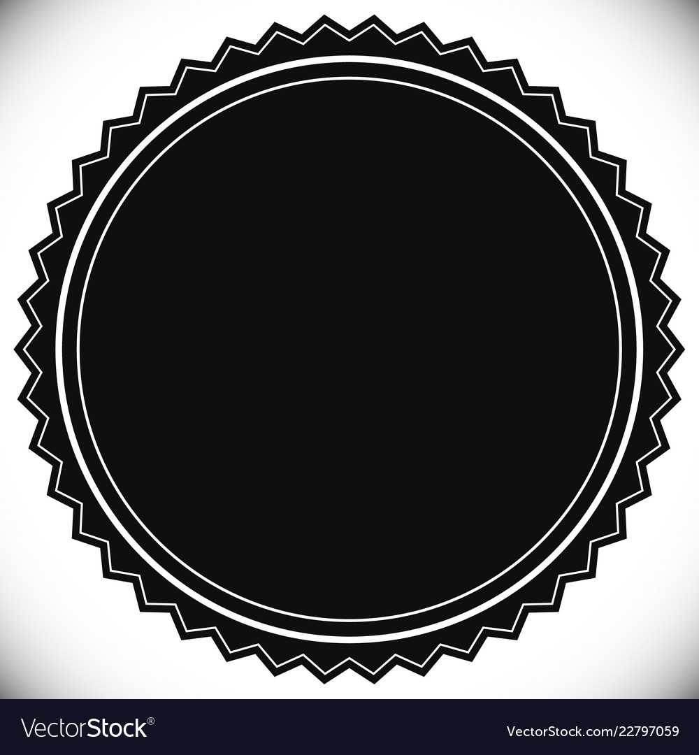 Blank Empty Stamp Seal Or Badge Template With Regard To Blank Seal Template