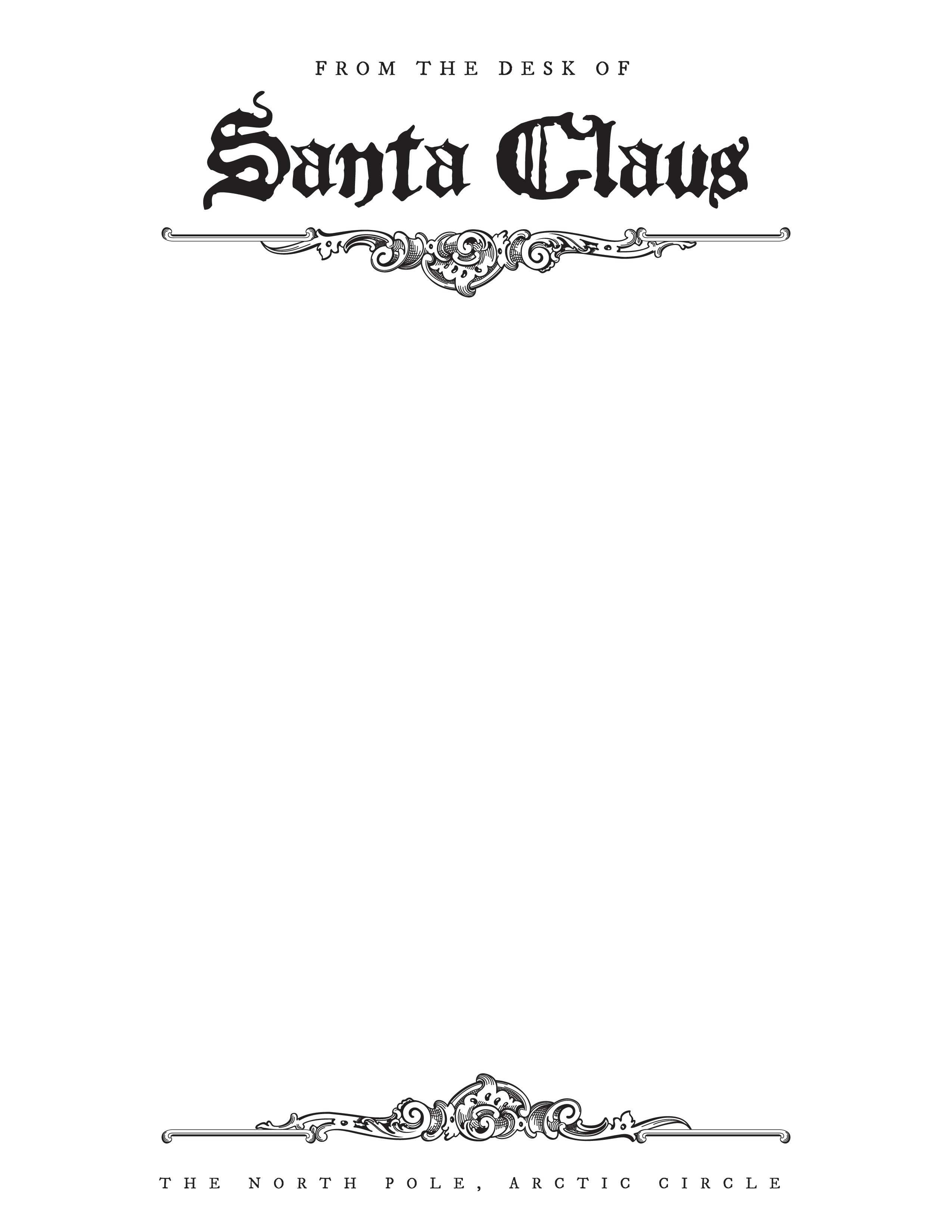 Blank Letters From Santa Claus Template | Letters From Santa In Blank Letter From Santa Template