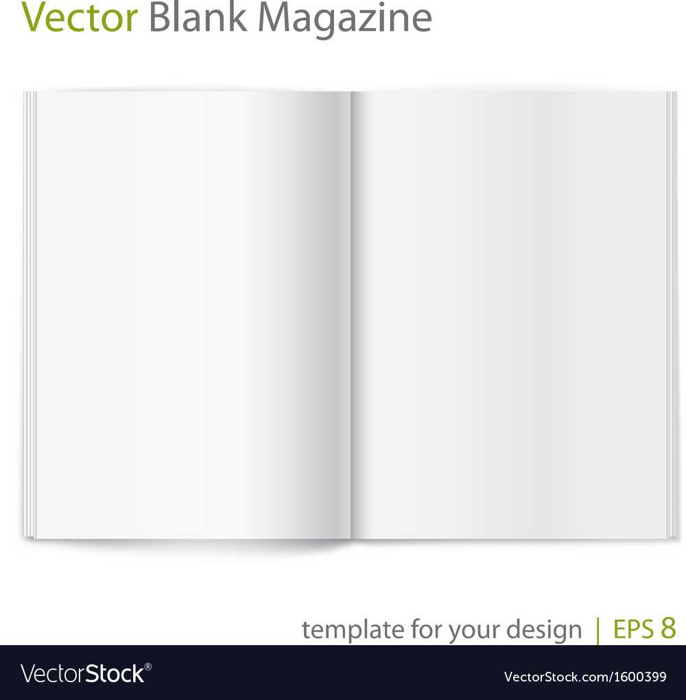 Blank Magazine On White Background Template For Blank Magazine Spread Template