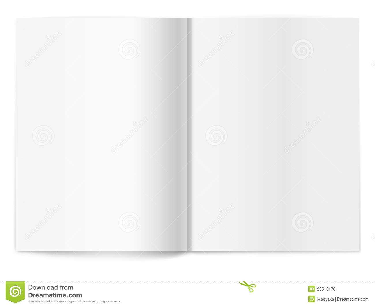 Blank Magazine Spread. Template For Design Stock Vector Intended For Blank Magazine Spread Template