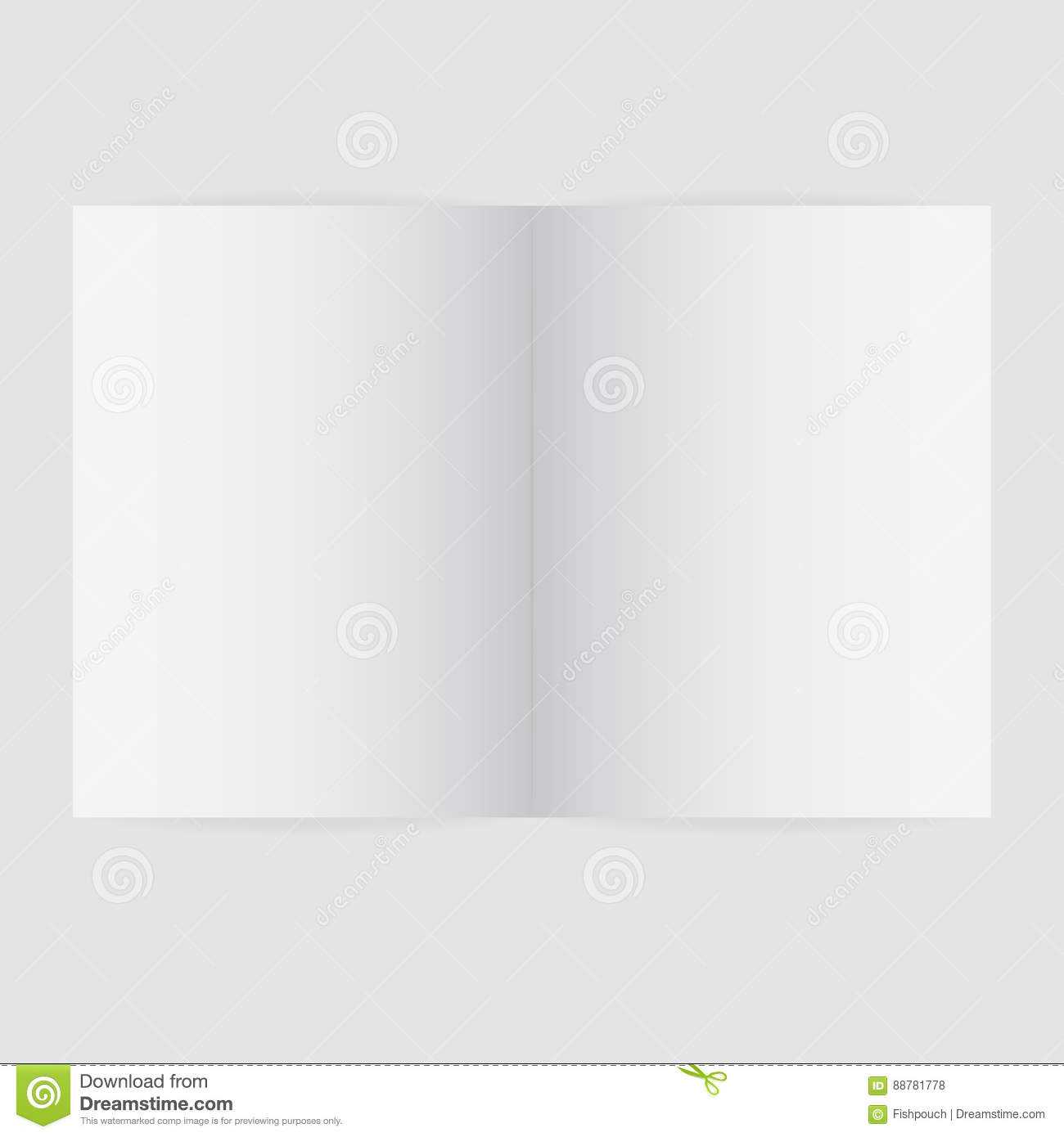 Blank Magazine Spread Template Vector Illustration In Blank Magazine Spread Template