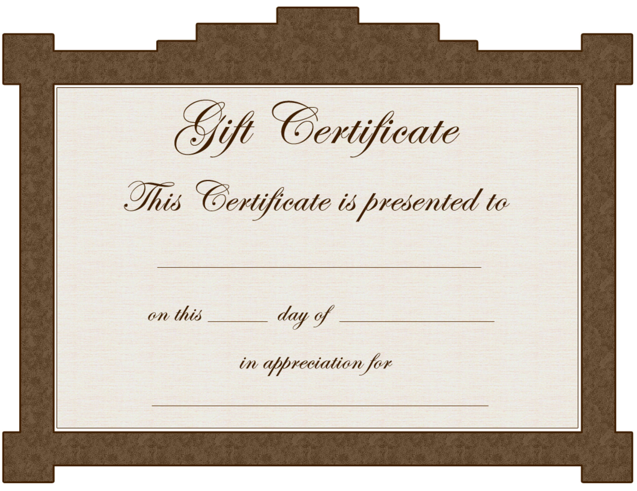 Blank Microsoft Word Gift Certificate Template For Microsoft Gift Certificate Template Free Word