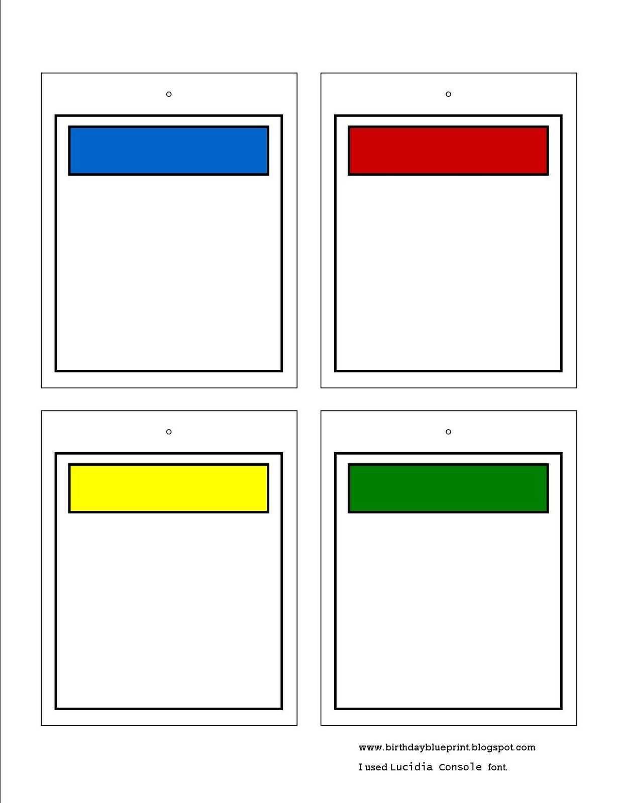 Blank Monopoly Property Cards. To Write In The Bible Memory Throughout Monopoly Property Card Template